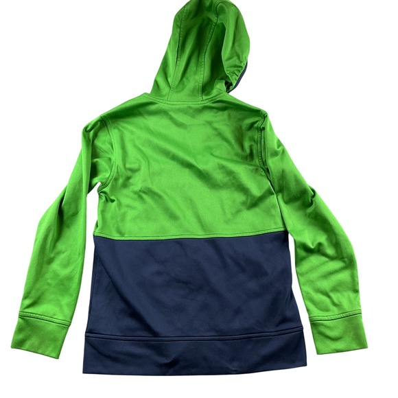 The North Face Fleece Jacket Hoodie Green Boys Size M 10 12 Zip Up Activewear - Picture 2 of 6